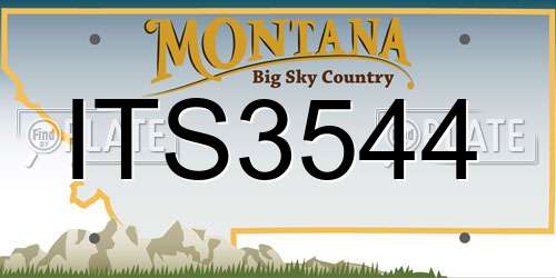 ITS3544 Montana License Plate
