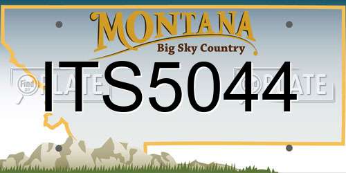 ITS5044 Montana License Plate