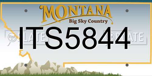 ITS5844 Montana License Plate