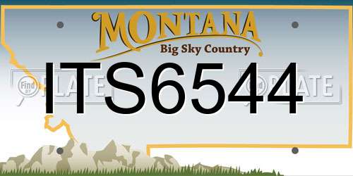 ITS6544 Montana License Plate