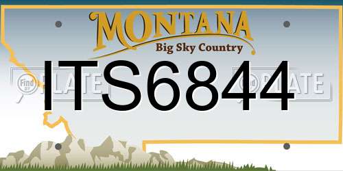 ITS6844 Montana License Plate
