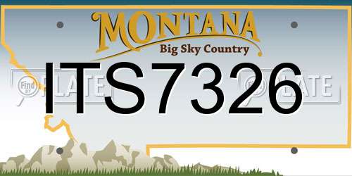 ITS7326 Montana License Plate
