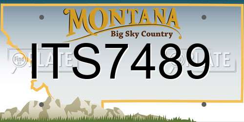 ITS7489 Montana License Plate