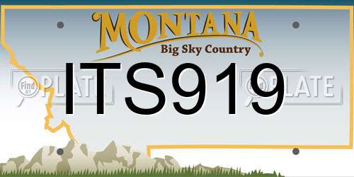 ITS919 Montana License Plate