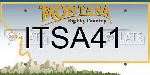 ITSA41 Montana License Plate
