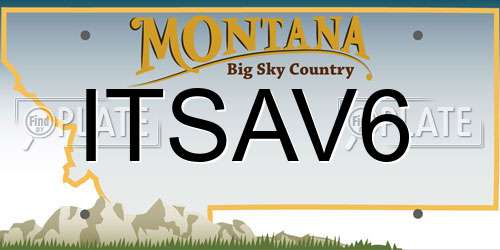 ITSAV6 Montana License Plate