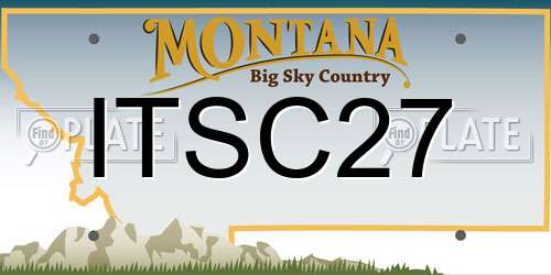 ITSC27 Montana License Plate