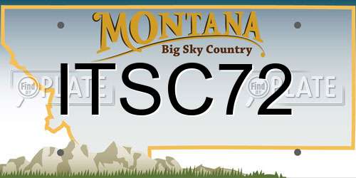 ITSC72 Montana License Plate