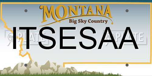 ITSESAA Montana License Plate