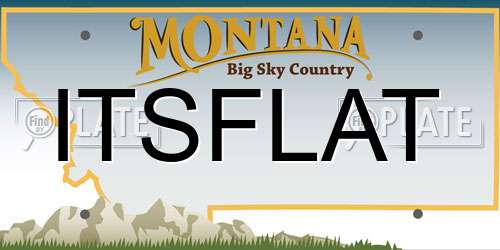 ITSFLAT Montana License Plate