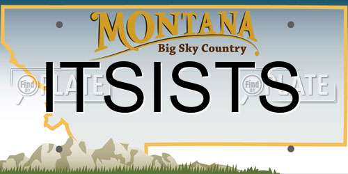 ITSISTS Montana License Plate