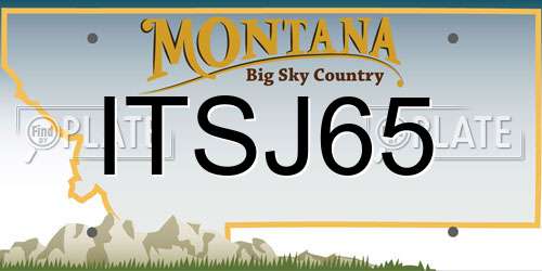 ITSJ65 Montana License Plate