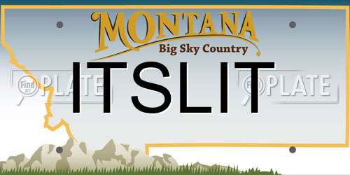 ITSLIT Montana License Plate