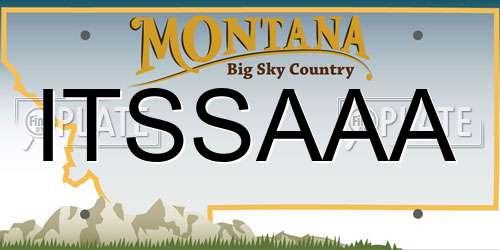 ITSSAAA Montana License Plate