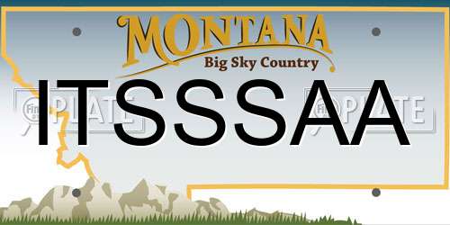 ITSSSAA Montana License Plate