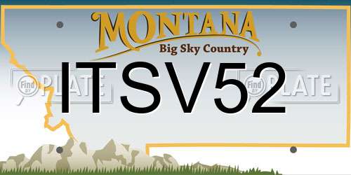 ITSV52 Montana License Plate