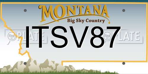 ITSV87 Montana License Plate