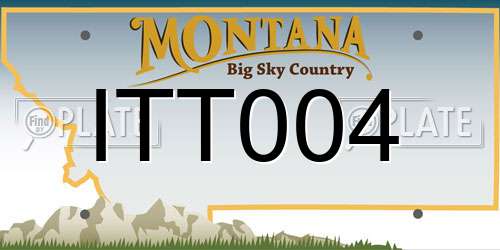 ITT004 Montana License Plate