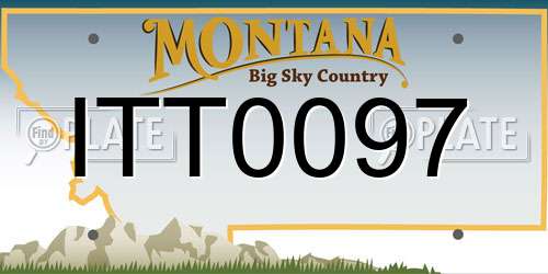 ITT0097 Montana License Plate