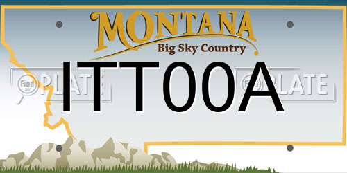 ITT00A Montana License Plate