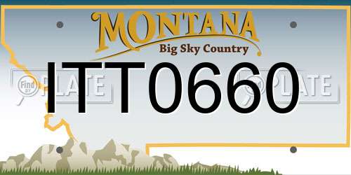 ITT0660 Montana License Plate