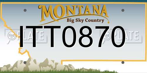 ITT0870 Montana License Plate