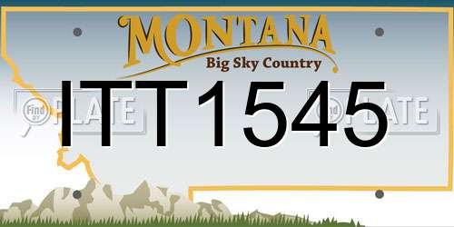 ITT1545 Montana License Plate