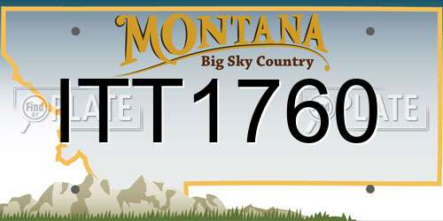 ITT1760 Montana License Plate