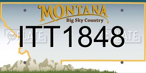 ITT1848 Montana License Plate