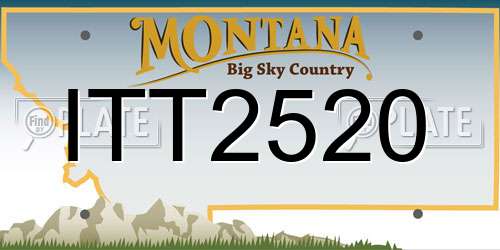 ITT2520 Montana License Plate