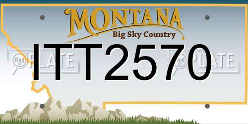 ITT2570 Montana License Plate