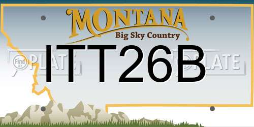 ITT26B Montana License Plate