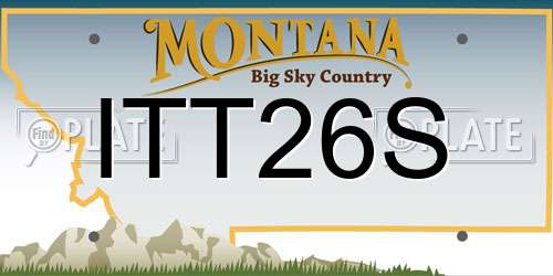 ITT26S Montana License Plate