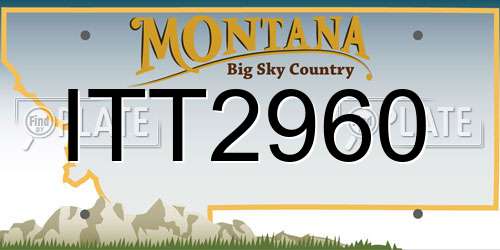 ITT2960 Montana License Plate