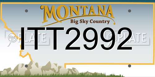 ITT2992 Montana License Plate