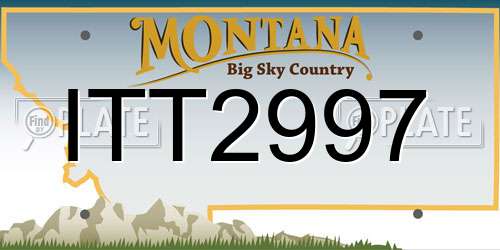 ITT2997 Montana License Plate