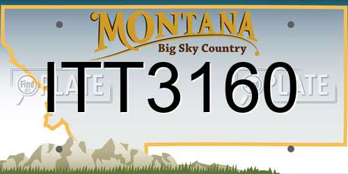 ITT3160 Montana License Plate
