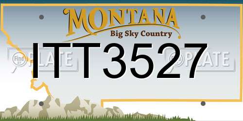 ITT3527 Montana License Plate