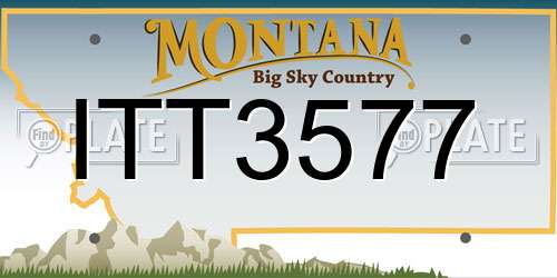 ITT3577 Montana License Plate