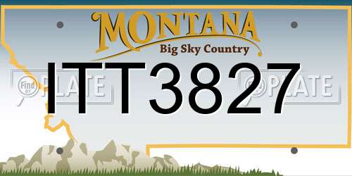 ITT3827 Montana License Plate