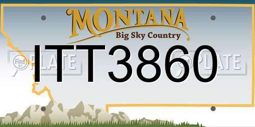 ITT3860 Montana License Plate