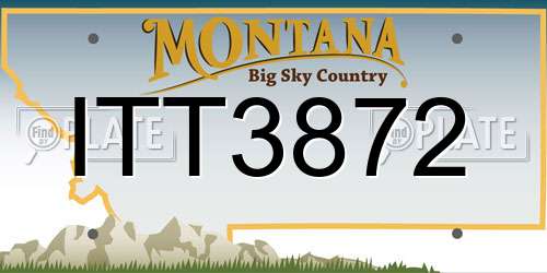 ITT3872 Montana License Plate