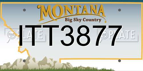 ITT3877 Montana License Plate