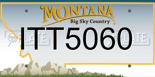 ITT5060 Montana License Plate