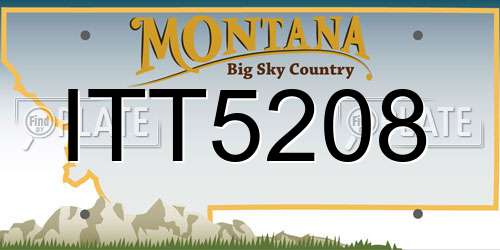 ITT5208 Montana License Plate