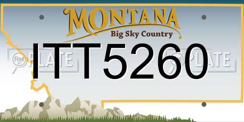 ITT5260 Montana License Plate