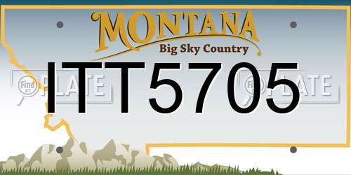 ITT5705 Montana License Plate