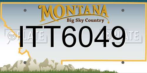ITT6049 Montana License Plate