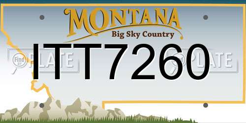 ITT7260 Montana License Plate