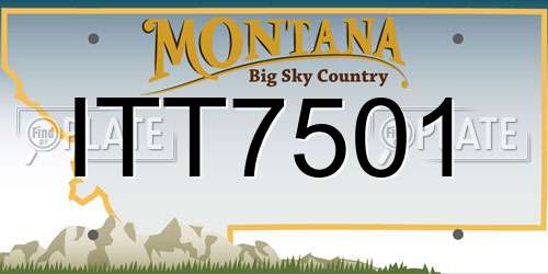 ITT7501 Montana License Plate